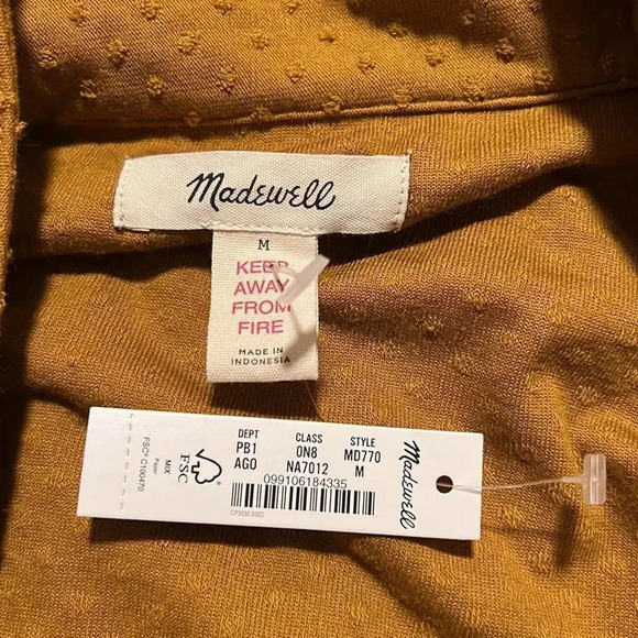 MAdewell Knit Bedtime Long-Sleeve Pajama Top in Clip-dot Size M New - Picture 12 of 16